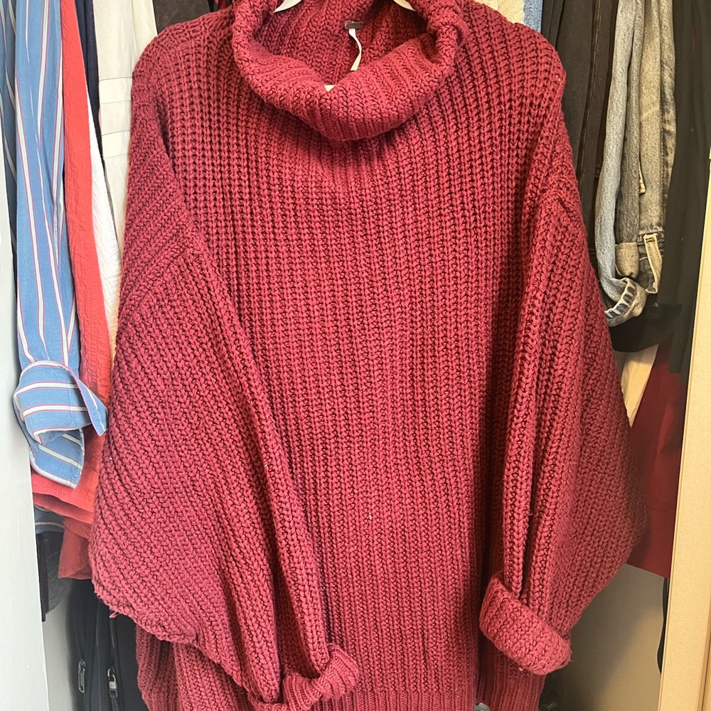 Free People Berry Oversized Sweater